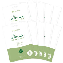 Facetory K Beauty Face Mask Hautpflege - Artemisia Erfrischende Reliefblattmaske mit Artemesia -Pflanzenextrakt | Beruhigte Rtung und Ausbrche