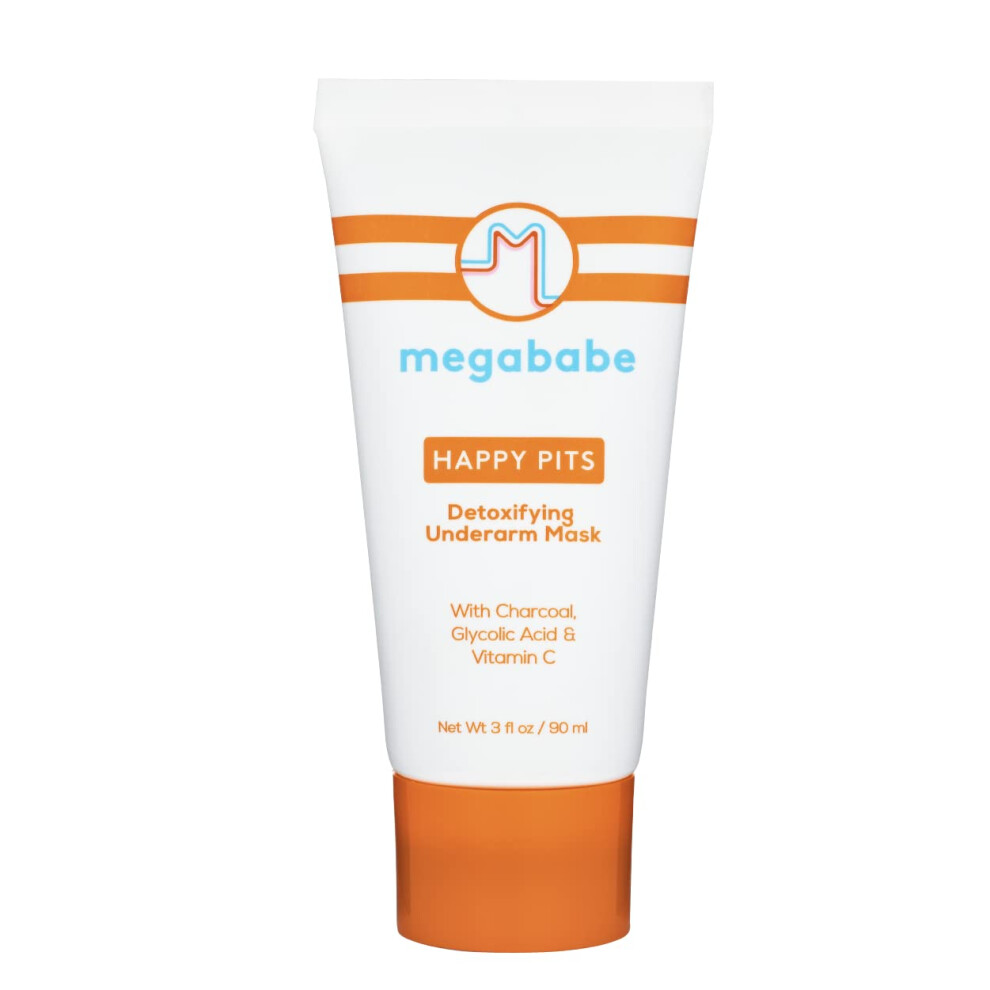 Photos - Facial Mask Megababe Underarm Mask - Happy Pits | With Detoxifying Charcoal & Vitamin C | 3 fl oz 135617