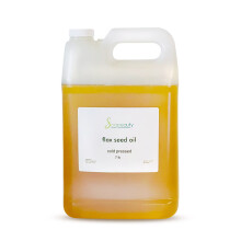 Soapeauty Flax Seed Oil Unrefined Cold Pressed 100% Pure and Natural | for Skin Hair and DIY Recipes | Source of Omega-3 & ALA | 7 Pounds