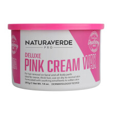 NaturaverdePro Deluxe Pink Cream Soft Wax for Sensitive Skin  Body and Facial Hair Removal  Wax Hair Remover for Women  Dry to Normal Skin Types - 14o
