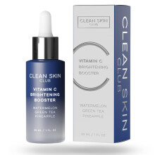 Clean Skin Club Vitamin C Serum & Brightening Booster Vitamins A E D & K Anti Aging Collagen Clear Facial Care Glow Acne Scars Sun Damage Wri