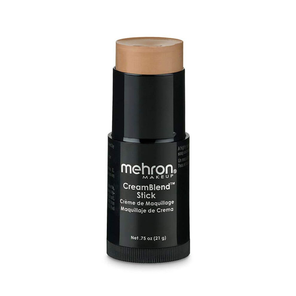 Mehron Makeup CreamBlend Stick | Face Paint  Body Paint  & Foundation Cream Makeup | Body Paint Stick Perfect for Halloween Makeup .75 oz (21 g) (Medi