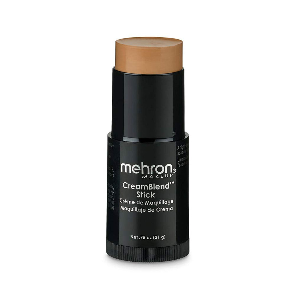 Mehron Makeup CreamBlend Stick | Face Paint  Body Paint  & Foundation Cream Makeup | Body Paint Stick Perfect for Halloween Makeup .75 oz (21 g) (Medi