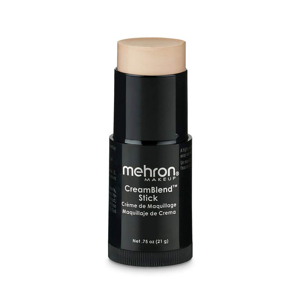 Mehron Makeup CreamBlend Stick | Face Paint  Body Paint  & Foundation Cream Makeup | Body Paint Stick Perfect for Halloween Makeup .75 oz (21 g) (Ligh
