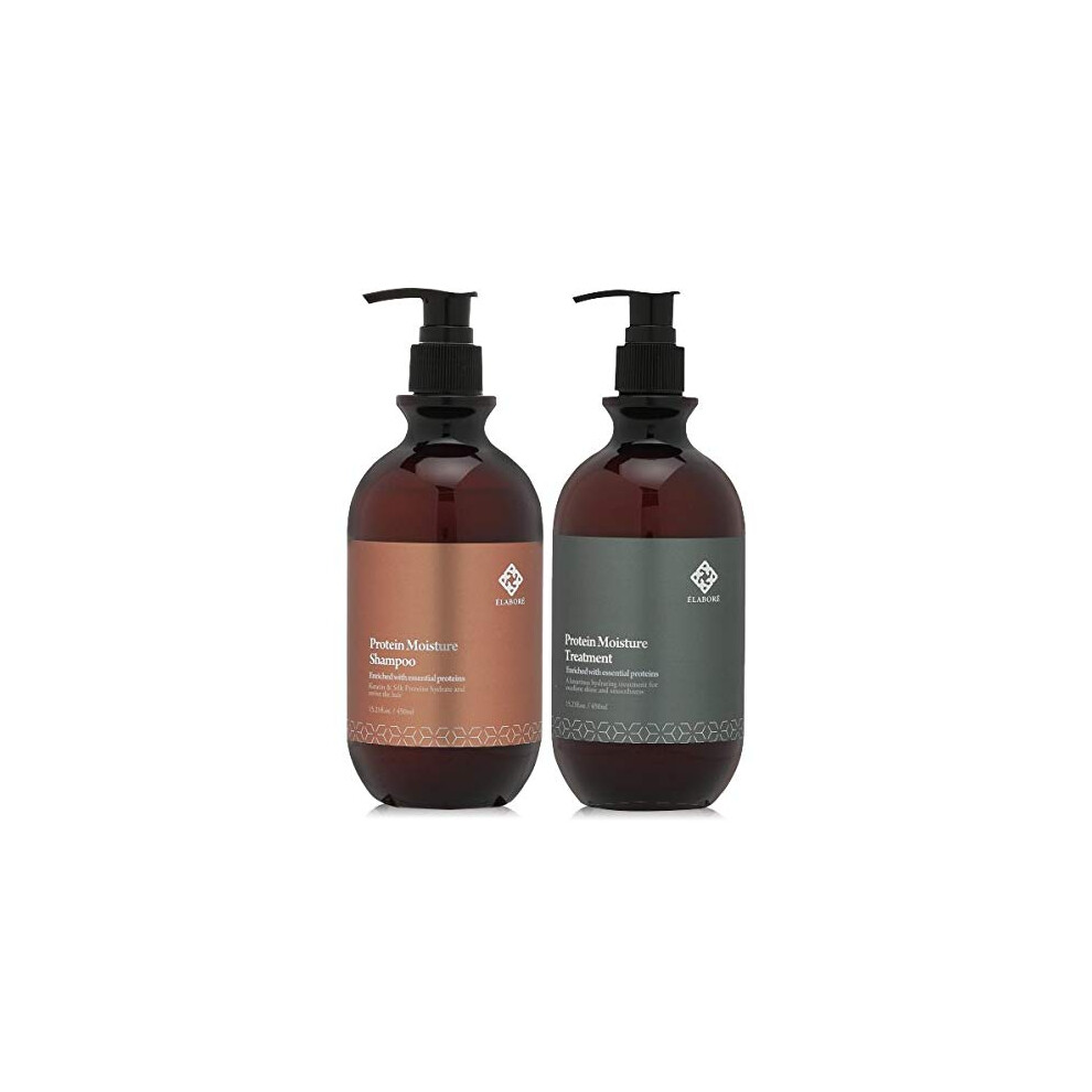 Elabore Protein Moisture Shampoo & Treatment Set (15.21 Fl.oz / 450 Ml)