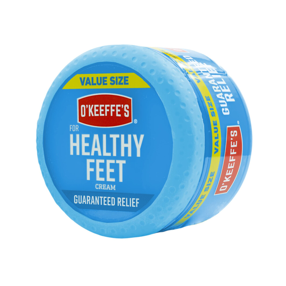 O'Keeffe's for Healthy Feet Foot Cream; Guaranteed Relief for Extremely Dry; Cracked Feet; Instantly Boosts Moisture Levels; 6.4 Ounce Jar; Value Size