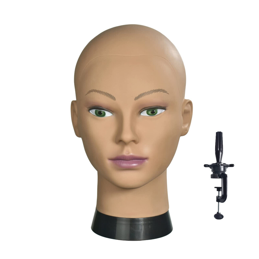Bltyxt Afro Bald Mannequin Head Professional Cosmetology Wig Training Head For Wig Making And Display Hat Glasses Scarf Jewelry Model Head With Free C
