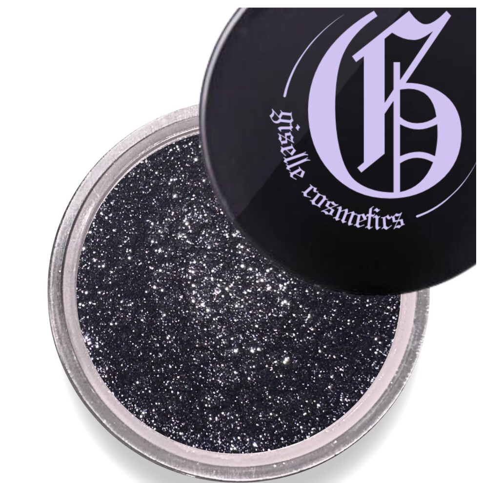 Giselle Cosmetics Diamond Dust Loose Powder Eyeshadow - Non Toxic Organic Mineral Eye Shadow Palette With Shimmer Glitter & Iridescent Shades - Moon