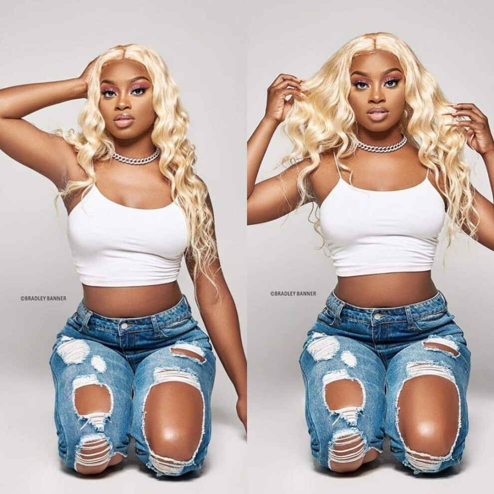 Yisea Unisex Brazilian 613 Body Wave 3 Bundles 300G 12A Unprocessed Virgin Hair 100% Human Hair 613 Body Wave Bundles Body Weave Hair Extensions 613 Color Mi