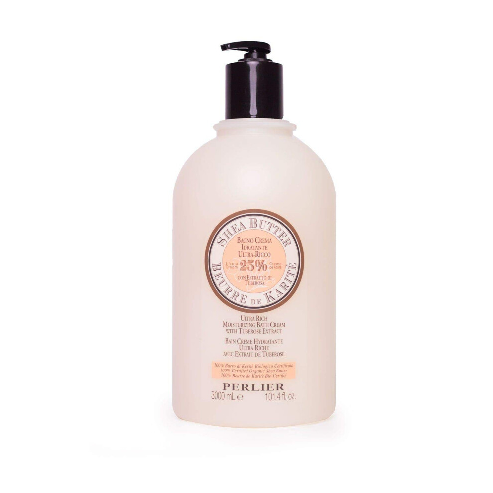 Perlier Cream Shea Butter With Tuberose Bath & Shower 101.4 Fl. Oz.