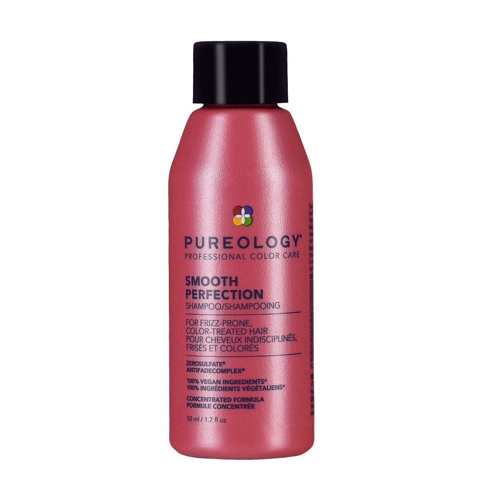 Pureology Smooth Perfection Shampoo | For Frizzy  Color-Treated Hair | Smooths Hair & Controls Frizz | Sulfate-Free | Vegan | Updated Packaging | 1.7