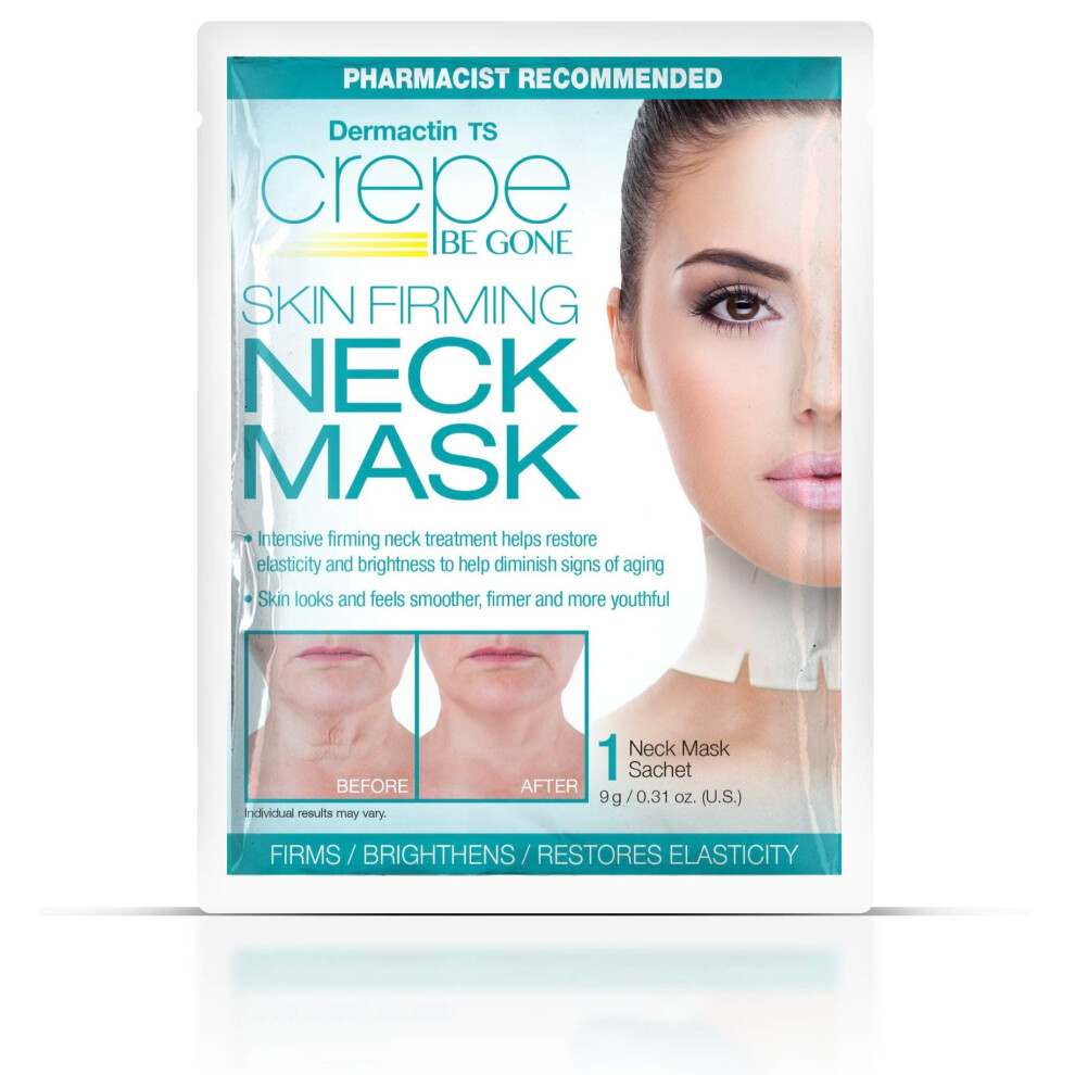 Dermactin-Ts Crepe Be Gone Skin Firming Neck Mask 2-Pack