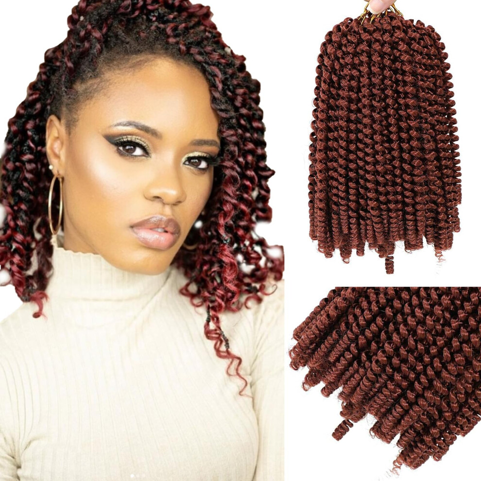Roktress Spring Twist Hair 12 Inch 6 Packs Spring Twist Crochet Hair Spring Twist Braiding Hair For Passion Twist Butterfly Locs Crochet Twist Crochet Braids H