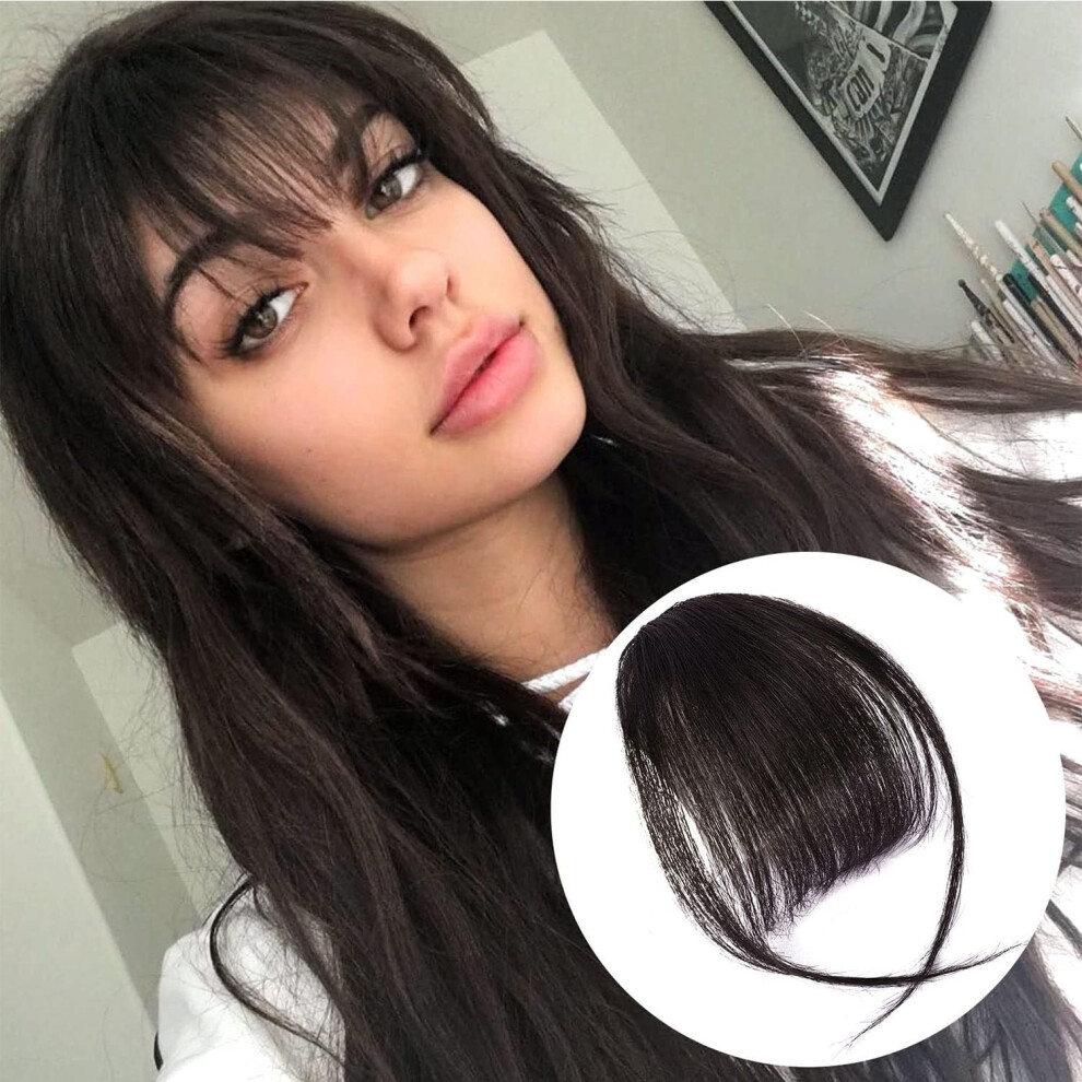 Mal Unisex Not,Specified Bogsea Clip In Bangs Human Hair Bngs Hair Clip On Wispy Bangs Fringe With Temples Hairpieces For Women Clip On Air Bangs Flat Neat Bangs Hair Extensio