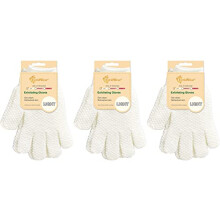 Evridwear Exfoliating Gloves for Shower 100% Nylon Thick Soft Medium Heavy Bathing Gloves Dead Skin Remover Body Scrubber Smooth Skin with Hang Loop