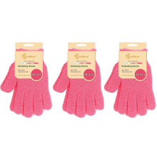 Evridwear exfoli?ende handschoenen voor douche 100% nylon dik zacht medium zwaar badhandschoenen dode huid verwijderaar body scrubber gladde huid met
