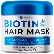 Biotin Hair Mask - Volume Boost and Deep Conditioner for Dry Damaged Hair - Hydrating Repair Treatment for Women and Men - Moisture Conditioning for