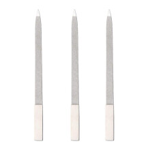 3 Pieces Diamond Nail File Stainless Steel Double Side Nail File Buffer Metal File Fingernails Toenails Manicure Files for Salon and Home(7 Inch)