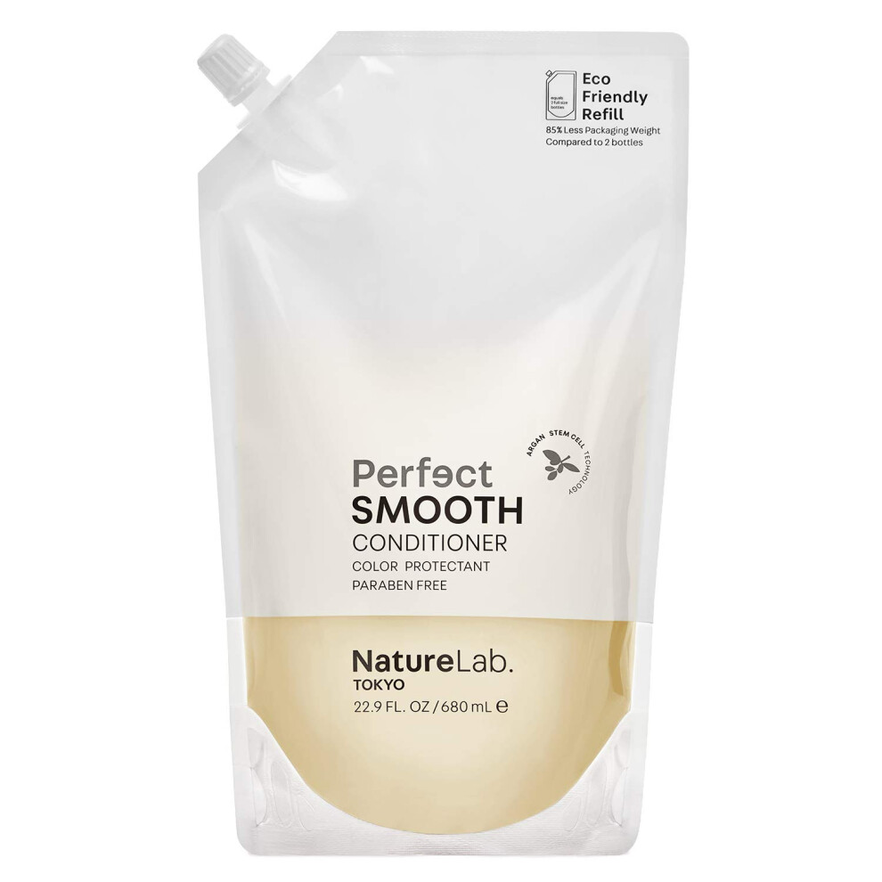 Naturelab. Tokyo Perfect Smooth Conditioner: Eco-Friendly Refill Pouch: Lightweight Moisturizing Conditioner For Smoother Frizz-Free Hair I 22.9 Fl Oz