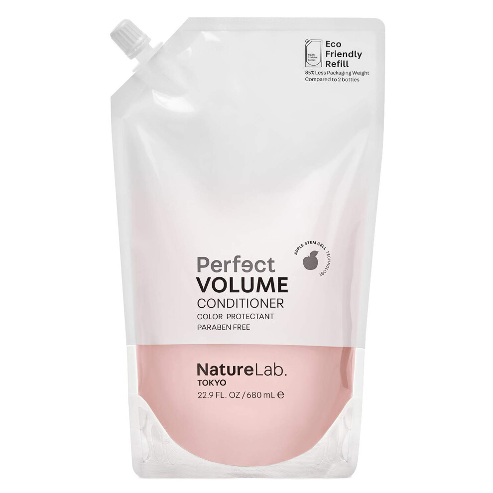 Naturelab. Tokyo Perfect Volume Conditioner: Eco-Friendly Refill Pouch: Lightweight Hair Conditioner Build Lift And Body To Flat Fine Or Limp Hair