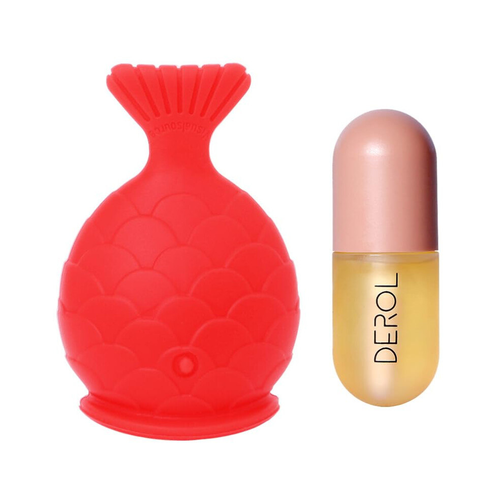 Lip Plumper Tool+Lip Plumper Gloss Set Fish Shape Lip Enhancer Plumper Device Natural Pout Mouth Tool Lip Serum Care Moisturizing Lip Plumping Big Sex-image-OPC-PGMBDTP-NEW