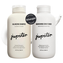 Jupiter Color Safe Dandruff Shampoo and Conditioner - Relieves Dry Flaky Itchy Scalp - Sulfate Free - Dry Scalp Shampoo and Conditioner - 9.5 f