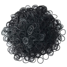 1200 Pz Elastici Neri, Mini Elastici per Capelli, per Bambini, Treccia e Acconciature