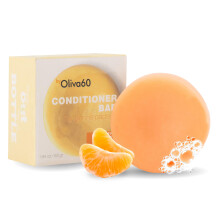 Conditioner Bar for Curly Hair | Tangerine Papaya | Extra Moisturizing | Hair Care - Frizz Control | Olive Argan Macadamia Oil Shea Butter Aloe V
