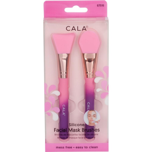 SILIKONE ANSIGTSMASKEB?RSTE: PINK (2 STK)