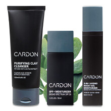 Cardon Cactus-Based Men's Skincare Set | Premium Korean Skincare for Sensitive Skin and Oily Skin | Water-based Face Moisturizer with SPF 30 Gentle F