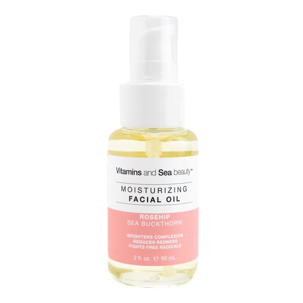 VITAMINS AND SEA BEAUTY Moisturizing Facial Oil with Rosehip + Sea Buckthorn  2 fl oz