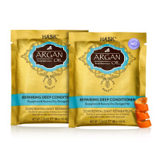 HASK ARGAN OIL Repairing Deep Conditioner Treatments for all hair types color safe gluten free sulfate free paraben free - Pack of 2