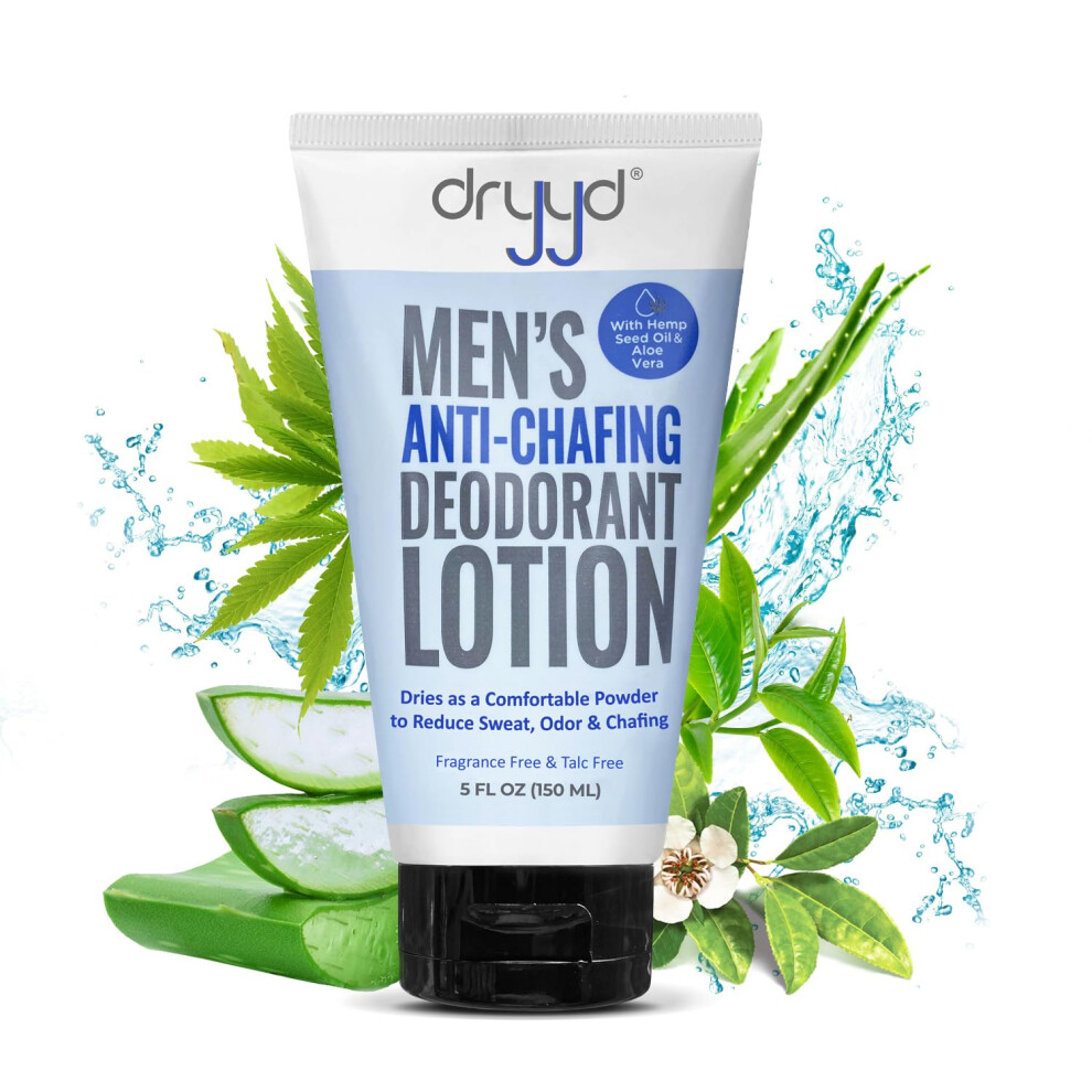 Tã¸Ryd Dryyd Ball Deodorant For Men 5Oz Tube Aluminum Free Chafing Balls Powder Lotion No Talcum Powder Hemp Seed Oil Reduce Odor & Sweaty Groin Itch Cr