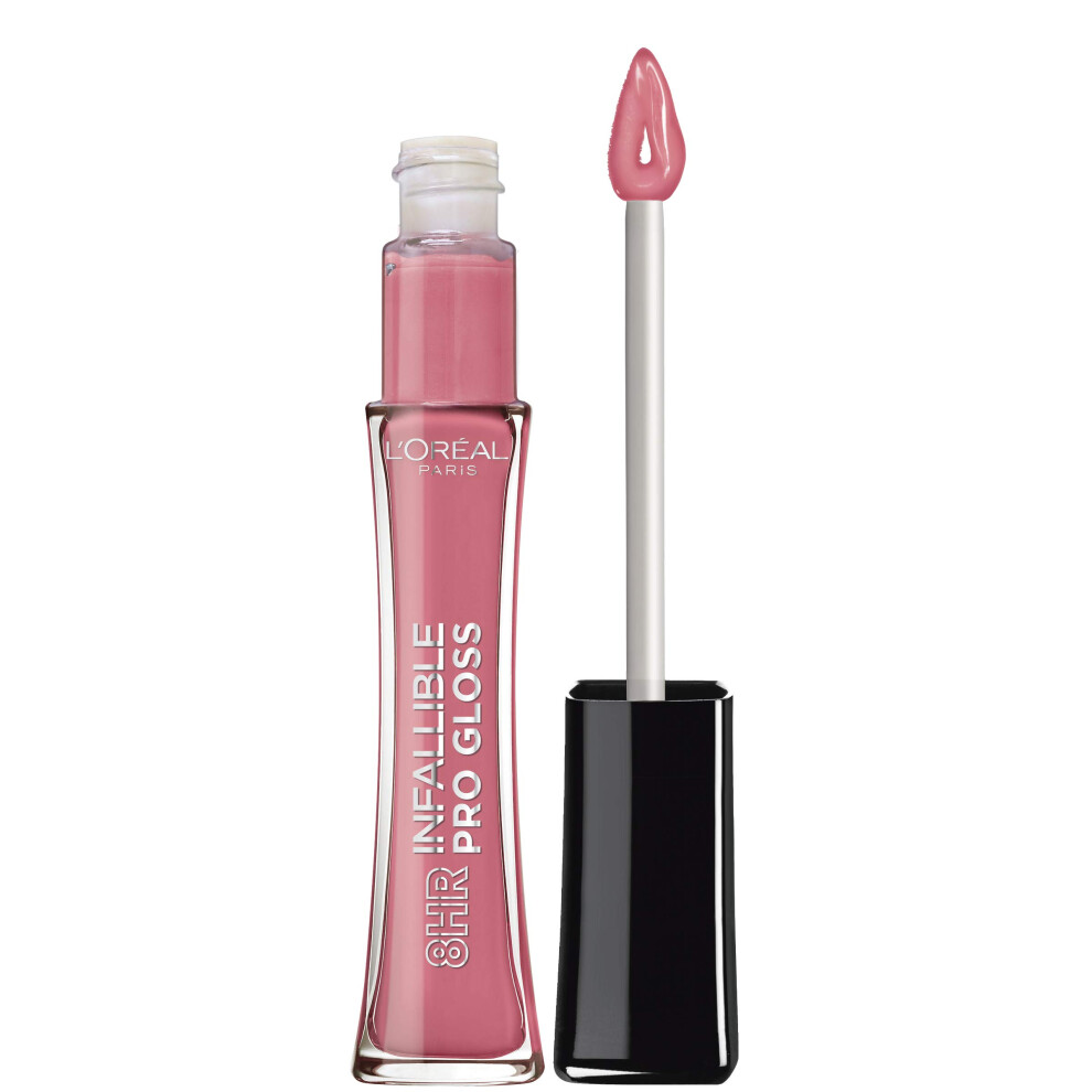 Lor? L Paris Loreal Paris Makeup Infallible 8 Hour Hydrating Lip Gloss Nightfall Rose 0.21 Fl Oz