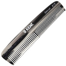 Kent R7T Graphite Double Tooth Hair Pocket Comb  Small Fine/Wide Tooth Comb For Grooming Styling Hair  Beard and Mustache  for Men  Women and Kids. Sa