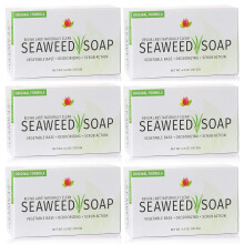 Reviva Seaweed Soap - 6 Pack - Organic Seaweed Face Scrub and Exfoliating Body Scrub Soap Bar - 4.5 oz. Vegetable Base Natural Bar Soap and Seawe