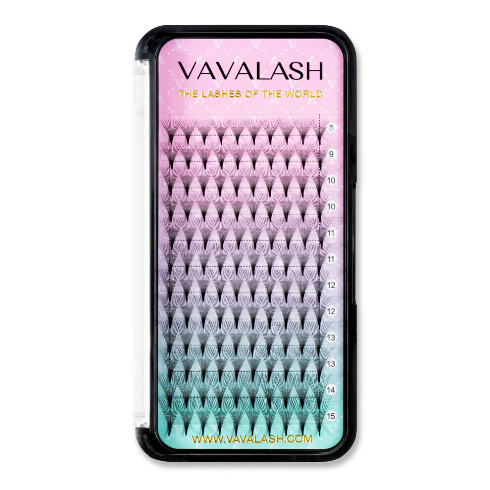 Vavalash Eyelash Extensions 3D 4D 5D 6D 8D 9D 10D Thickness 0.07/0.1 C/D Curl Eyelashes Middle Stem Premade Fans Russian Volume Lash Extensions Supplies (