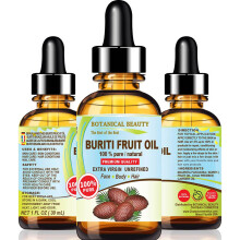 Brazil BURITI GYMLCSOLAJ 100% tiszta, termszetes szuz finomtatlan hidegen sajtolt hordozolaj hgtatlanul 1 fl.oz-30 ml arcra, testszorzetre, aj