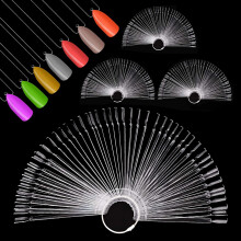 4 Set Total 200 Tips Clear Nail Swatches Sticks Nail Art Supplies for Nail Art Polish Display and Home DIY Transparent Nail Practice Tips Sample Stic