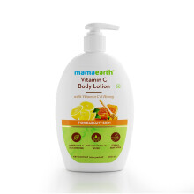 Lait corporel Mamaearth la vitamine C pour une peau clatante | Hydratation longue dur e et intense gr ce au miel | Formule non grasse | 400 ml