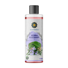 AYURVEDASHREE Olejek do włosów z henną i rozmarynem 200 ml 6,76 uncji z Neem Shikakai Bhringraj Amla Brahmi Sezamowy olej z oliwek i słonecznika