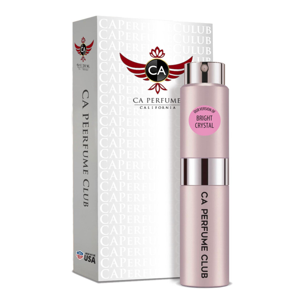 Ca Perfume Impression Of Bright Crystal For Women Replica Version Fragrance Dupes Spray Refillable Atomizer Bottle 0.27 Fl Oz/ 8Ml