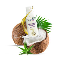 Shampoo J's Natural Beauty: Vegan Coco & Argan para Cabelos Coloridos, Fortalece e Hidrata