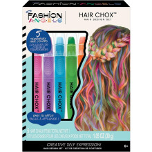 Fashion Angels 5 Piece Hair Chalk Kit - Temporary Hair Color for Kids with 5 Vibrant Colors- Safe and Washable Hair Coloring for Girls - Gift Ideas F