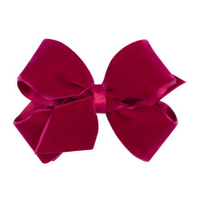 Wee One One Girls 'Classic Velvet Hair Bow en una tapa de cabello sin deslizamiento de Weestay para todo el cabello tipos de cabello pequeo cardenal