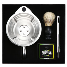 Silver Fox borotvlkoz bgre kszlet borotvatl Shavette borotvaszappan borotvakefvel, rozsdamentes acl Scuttle borotvlkoz bgre, amely melege