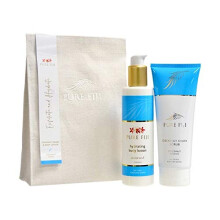 Zestaw upominkowy do kapieli Pure Fiji Zestaw nawilzajacy i nablyszczajacy - Zestawy upominkowe Spa dla kobiet i mezczyzn obejmuja - Kokosowy peeling