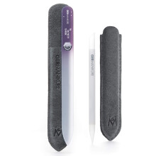 GERMANIKURE Crystal Glass Cuticle Stick & TL CSINOS VAGYOK A MUKDSRE Krmreszelo szett velr bor tokban - Kzzel ksztett Csehorszgban - Profes