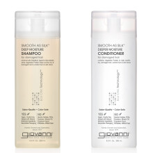 GIOVANNI Hrvrdsprodukter Giovanni Smooth as Silk Deeper Moisture Shampoo & Conditioner Set 8,5 Oz. Kalmar Frizz Detangles Wash & Go Co Wash Ing