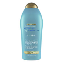 OGX Extra Stark Hydrate & Repair Shampoo med Marockanskt Arganolja för Torrt, Skadat Hår - Fuktgivande, Paraben & Sulfatfri, 25.4 F